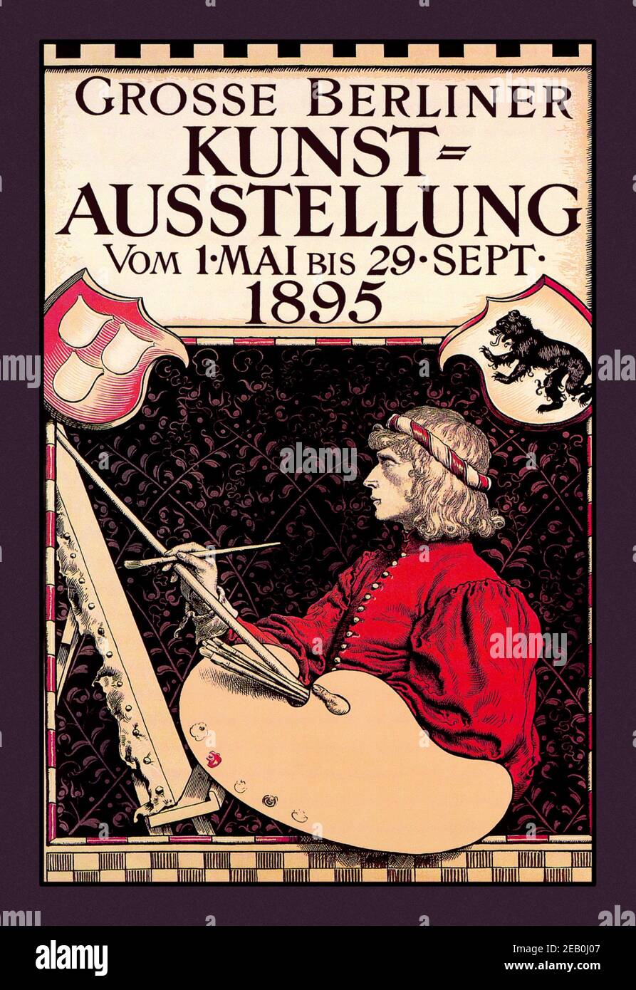 Brut Berliner Kunstausstellung 1895 Banque D'Images