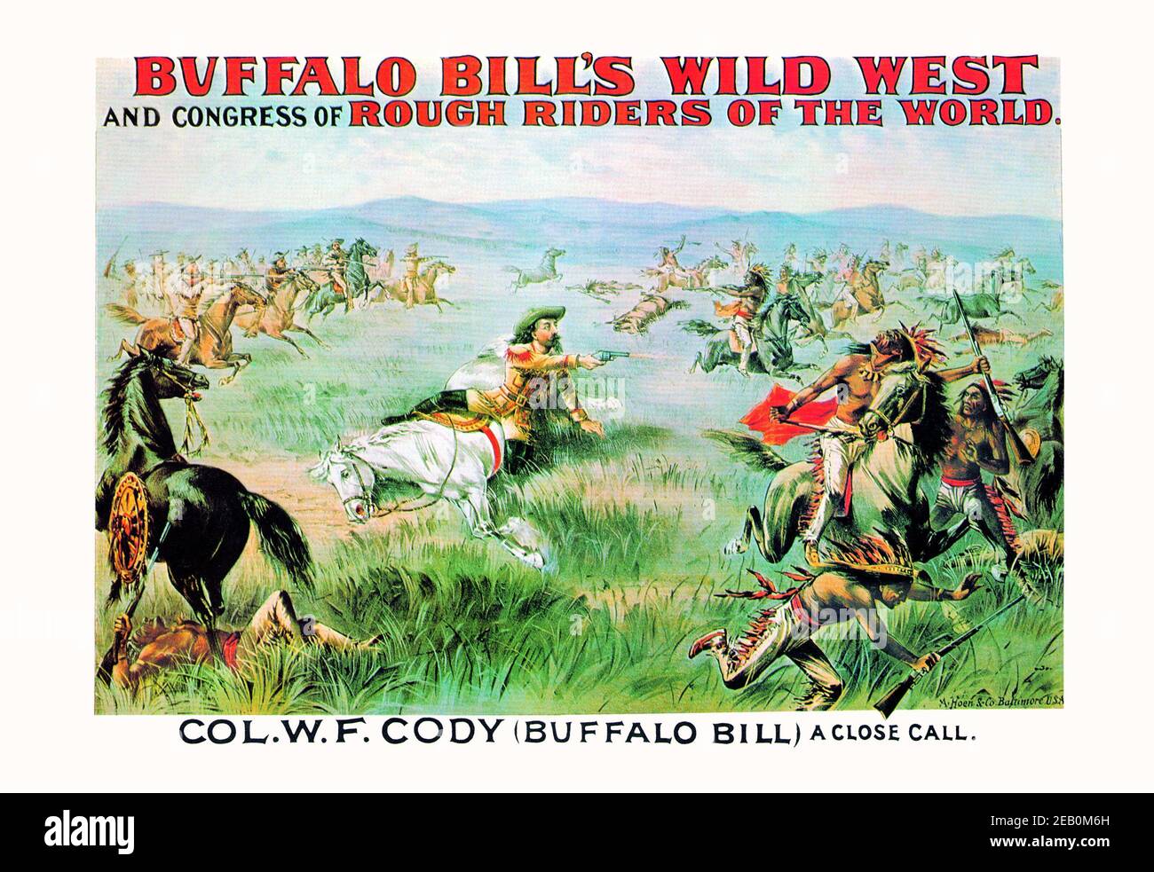 Buffalo Bill : un appel de clôture 1894 Banque D'Images