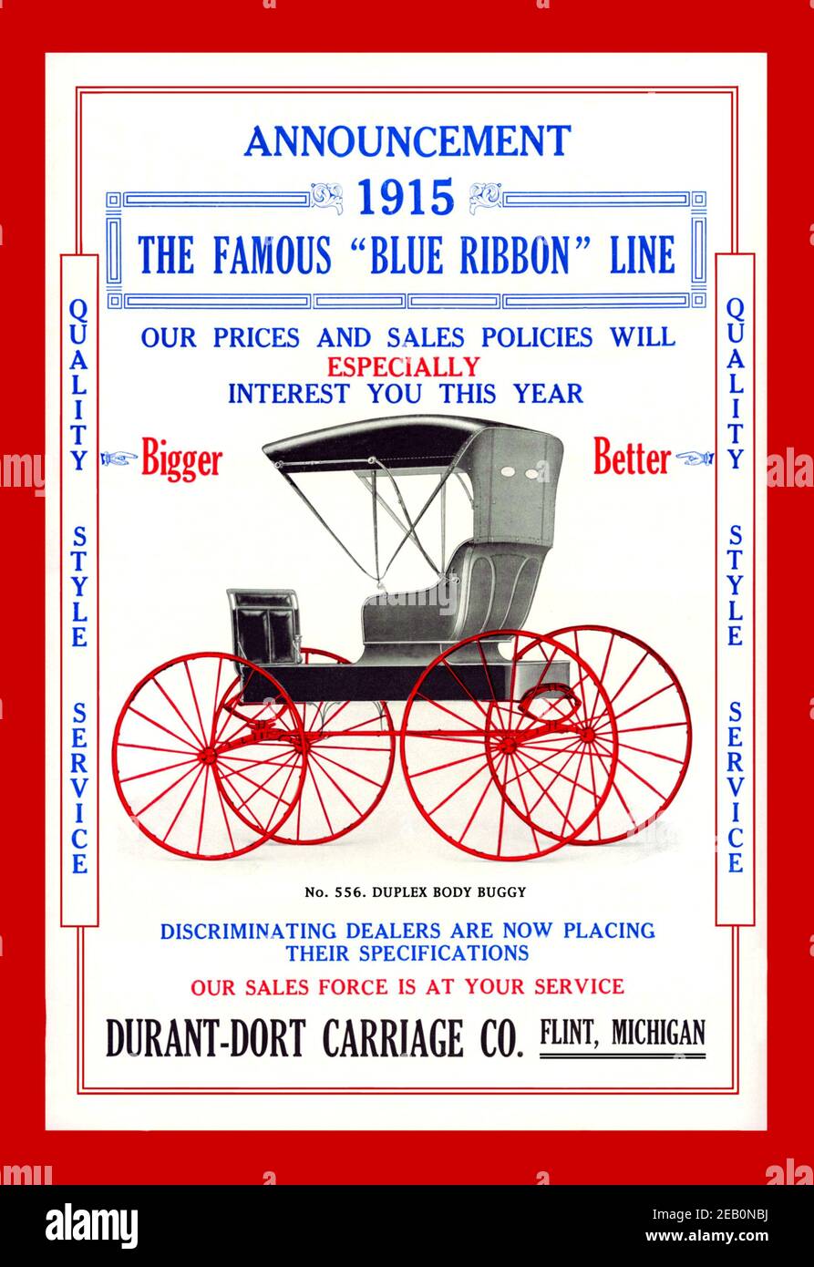 Célèbre ligne 1915 « Blue-Ribbon » Banque D'Images