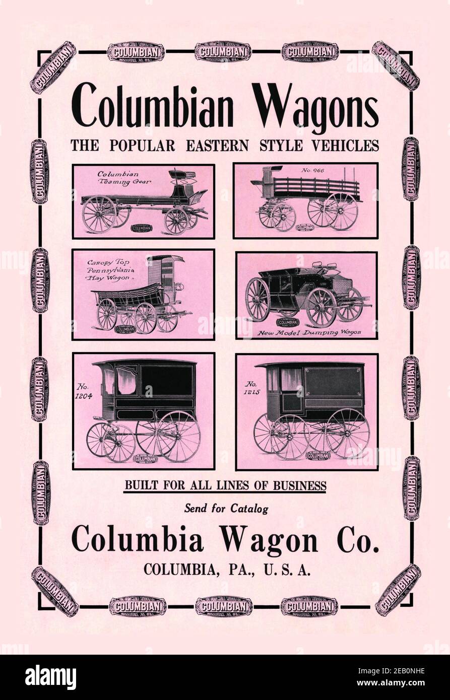 Wagons colombiens 1915 Banque D'Images