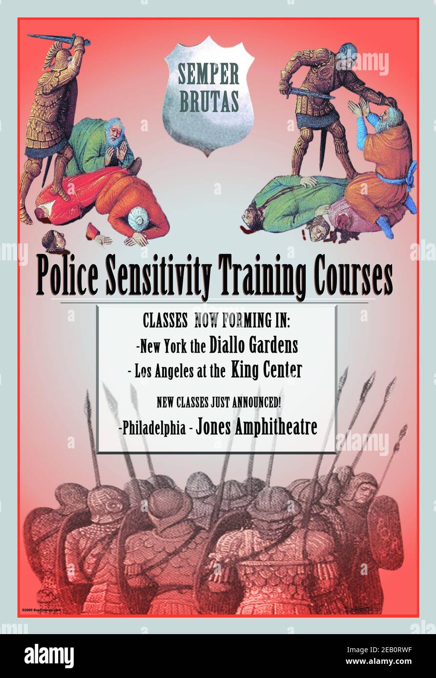 Cours de formation sur la sensibilité de la police 2000 Banque D'Images