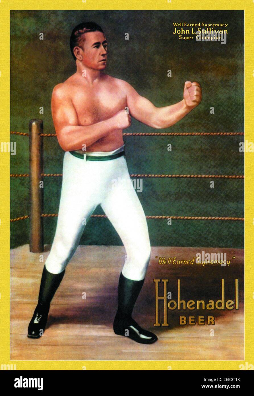 Bière Hohenadel - John L. Sullivan 1933 Banque D'Images