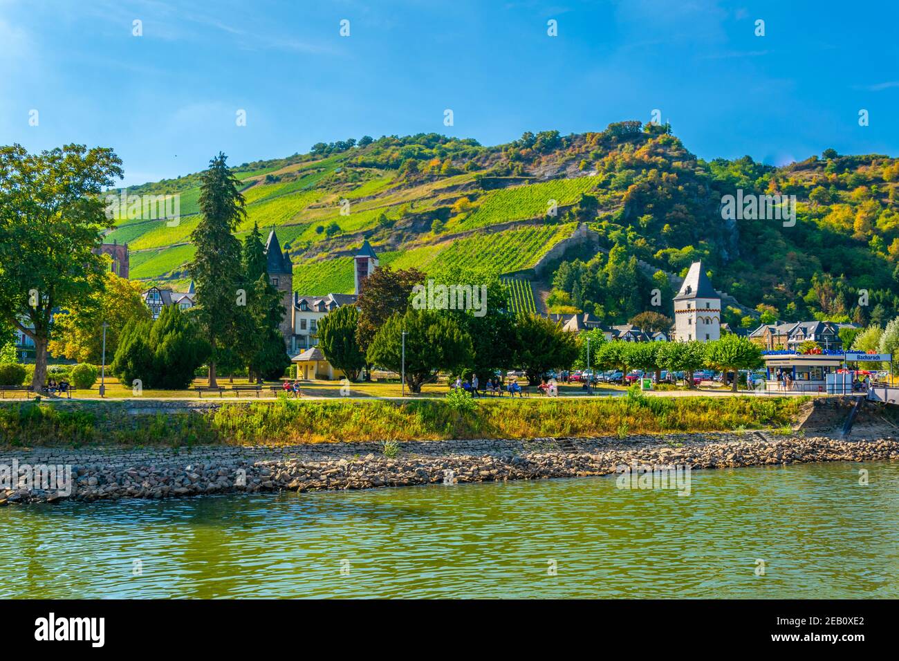 BACHARACH, ALLEMAGNE, 16 AOÛT 2018 : ville de Bacharach en Allemagne Banque D'Images