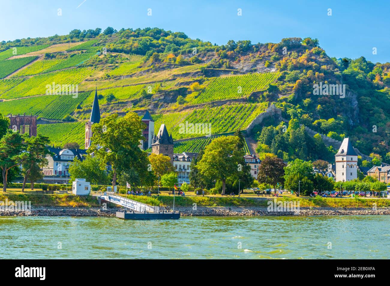 BACHARACH, ALLEMAGNE, 16 AOÛT 2018 : ville de Bacharach en Allemagne Banque D'Images