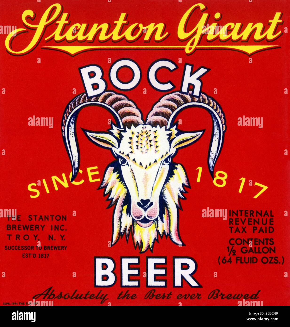 La bière bock géant Stanton Banque D'Images