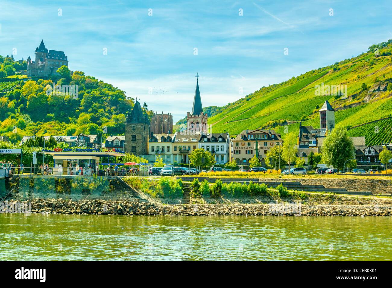 BACHARACH, ALLEMAGNE, 16 AOÛT 2018 : ville de Bacharach en Allemagne Banque D'Images