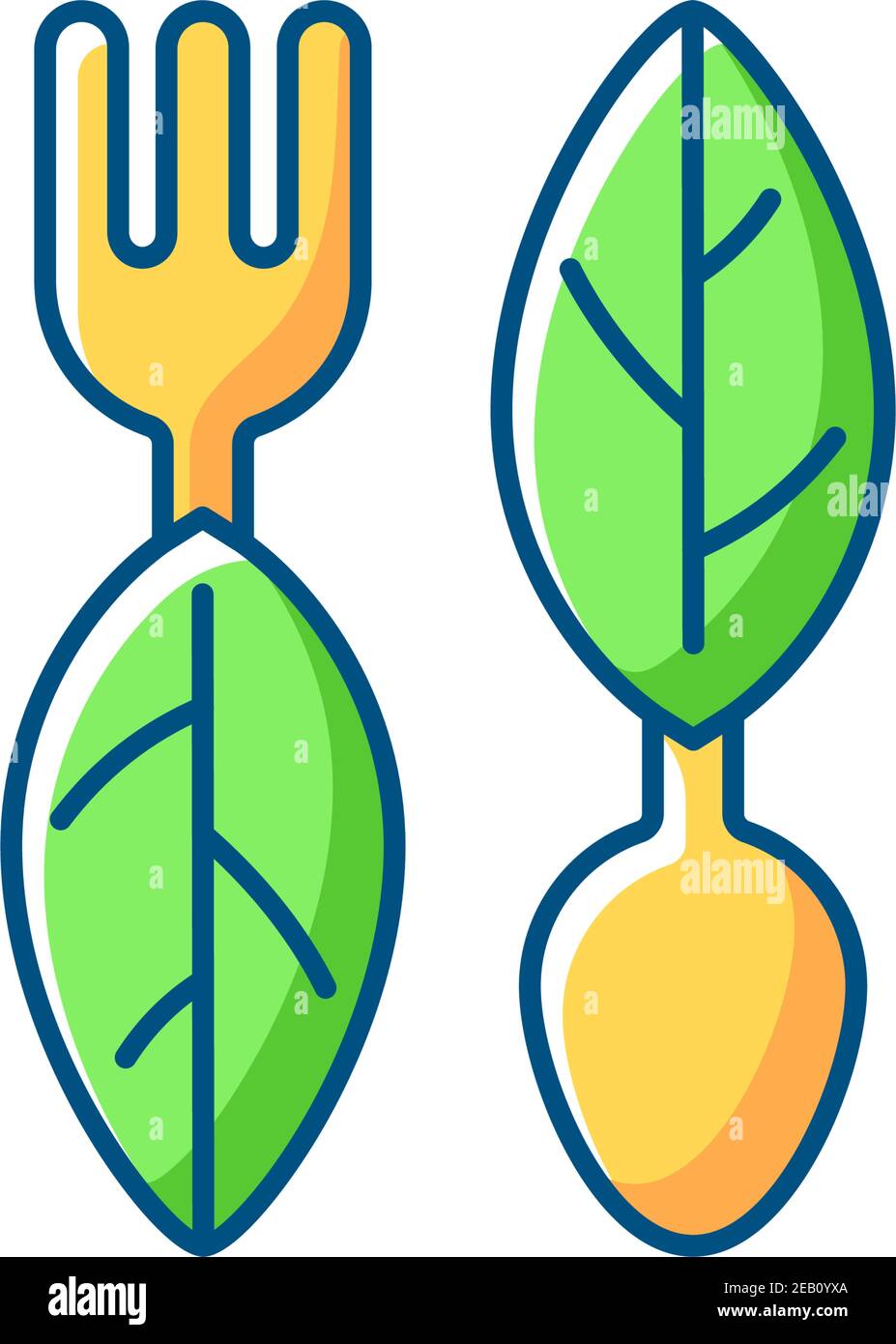 Ensemble d'icônes de couleur RVB Vegan Cosmetics Illustration de Vecteur
