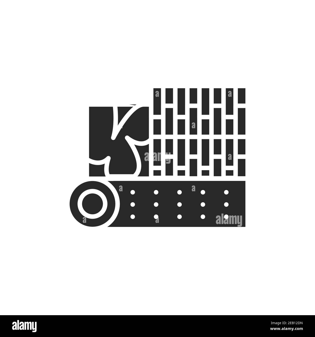 Icône de ligne de couleur de revêtements de sol. Pictogramme pour page Web, application mobile, Promo. Contour modifiable. Illustration de Vecteur