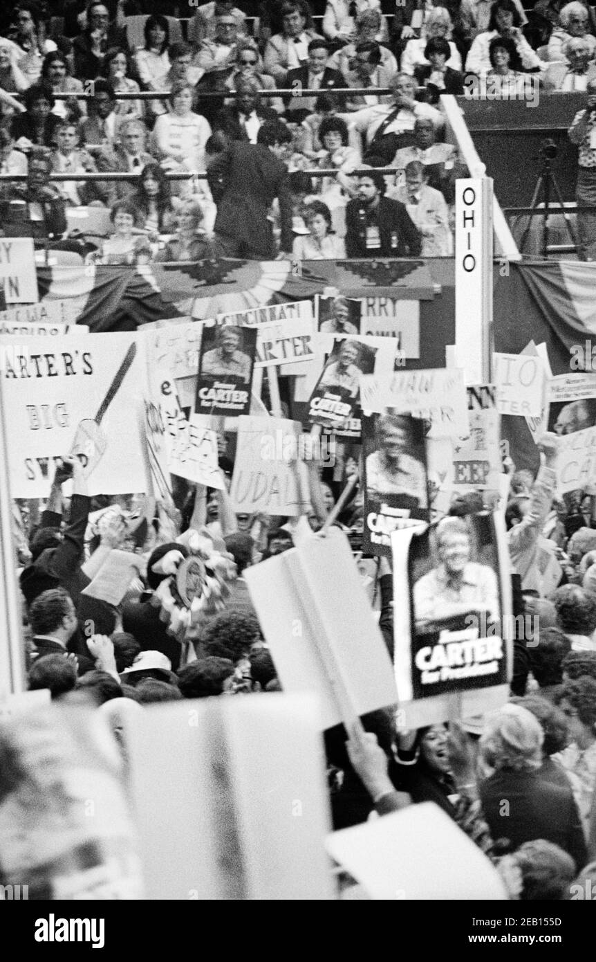 Convention nationale démocratique, Madison Square Garden, New York City, New York, Etats-Unis, Warren K. Leffler, 14 juillet 1976 Banque D'Images