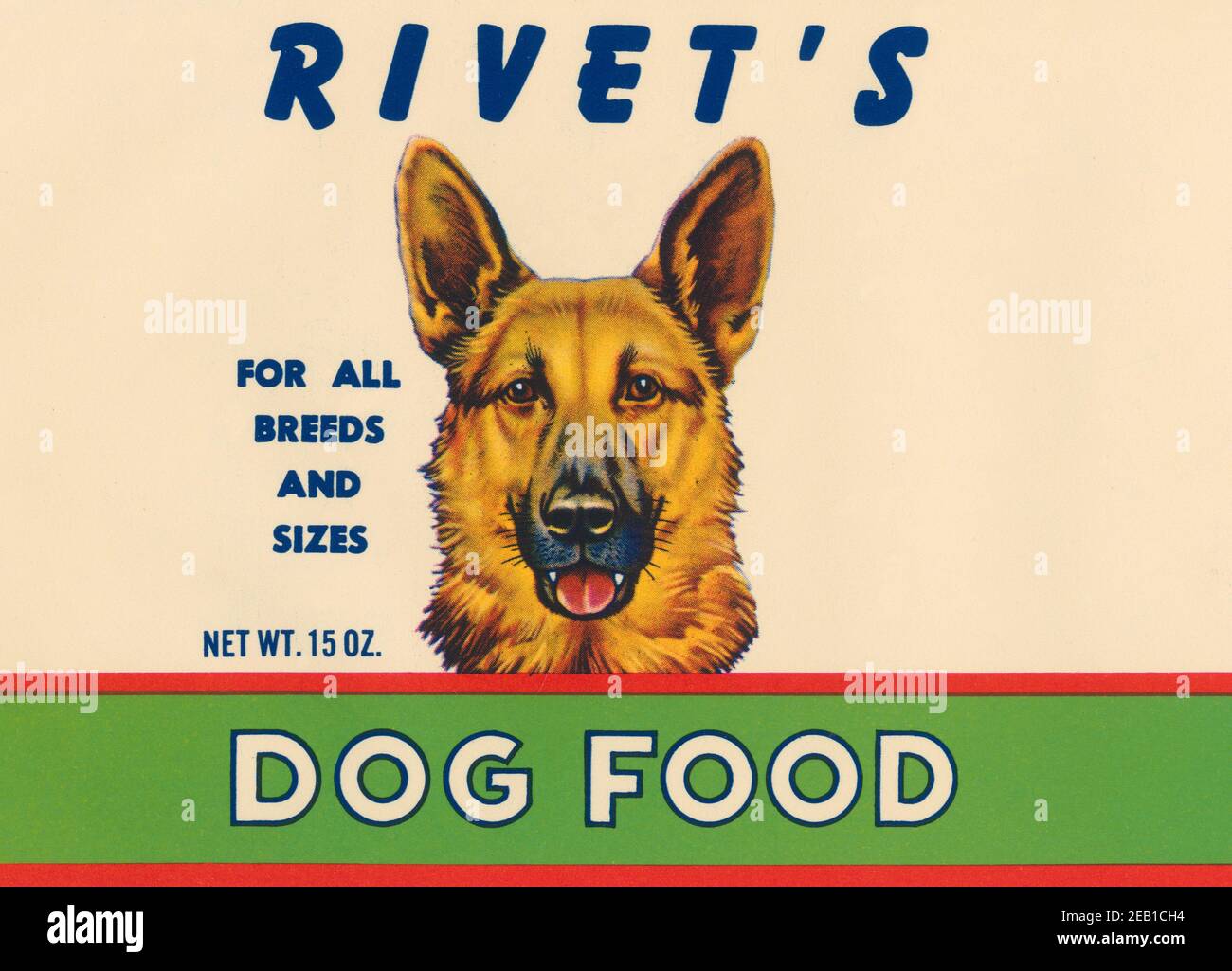 Nourriture pour chien de rivet 1930 Banque D'Images