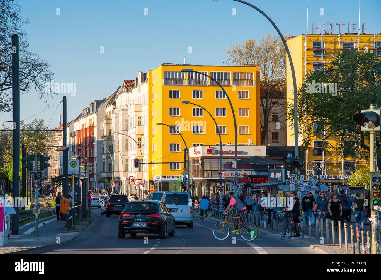 Berlin Allemagne - avril 21. 2018: Le quartier Friedrichshain dans la ville de Berlin en Allemagne Banque D'Images