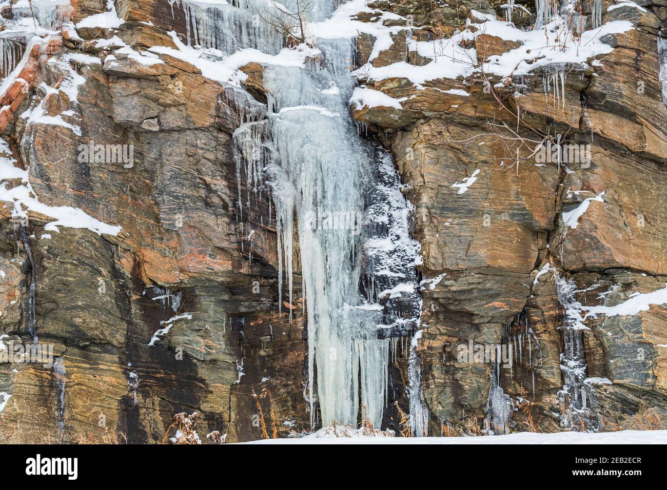 Hawk Lake Log Chute Algonquin Highlands Haliburton County Ontario Canada Banque D'Images