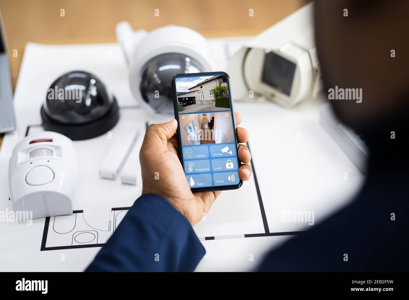 Système de surveillance et de surveillance vidéo à domicile Banque D'Images