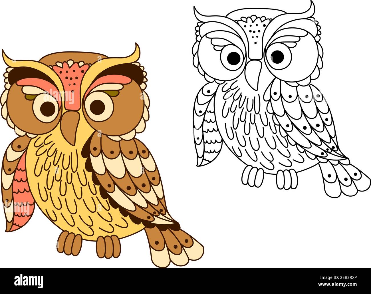 Chouette Yeux De Dessin Animé Banque d'image et photos - Alamy
