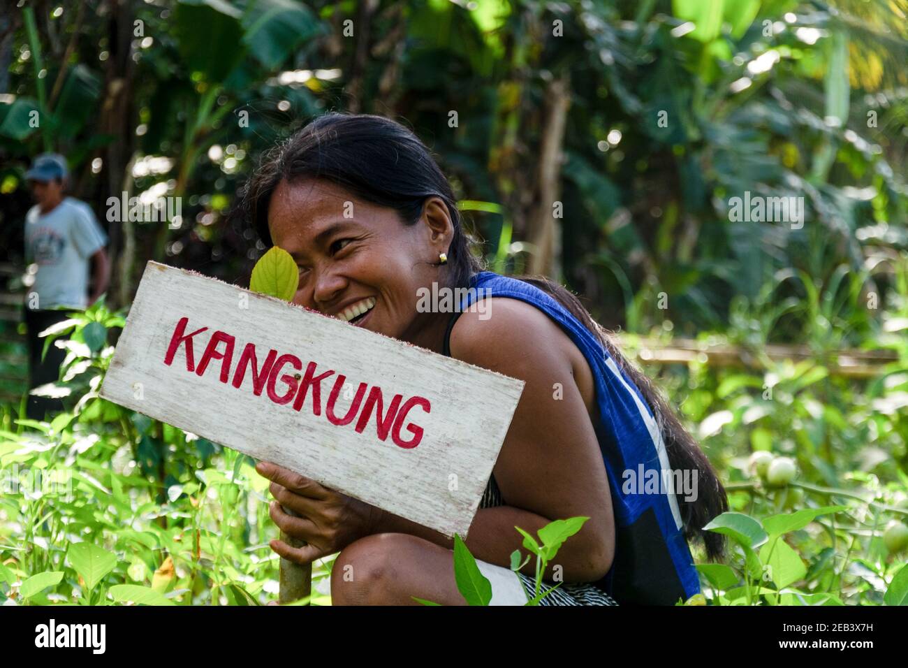 Légumes de ferme bio Siargao Island Village Banque D'Images