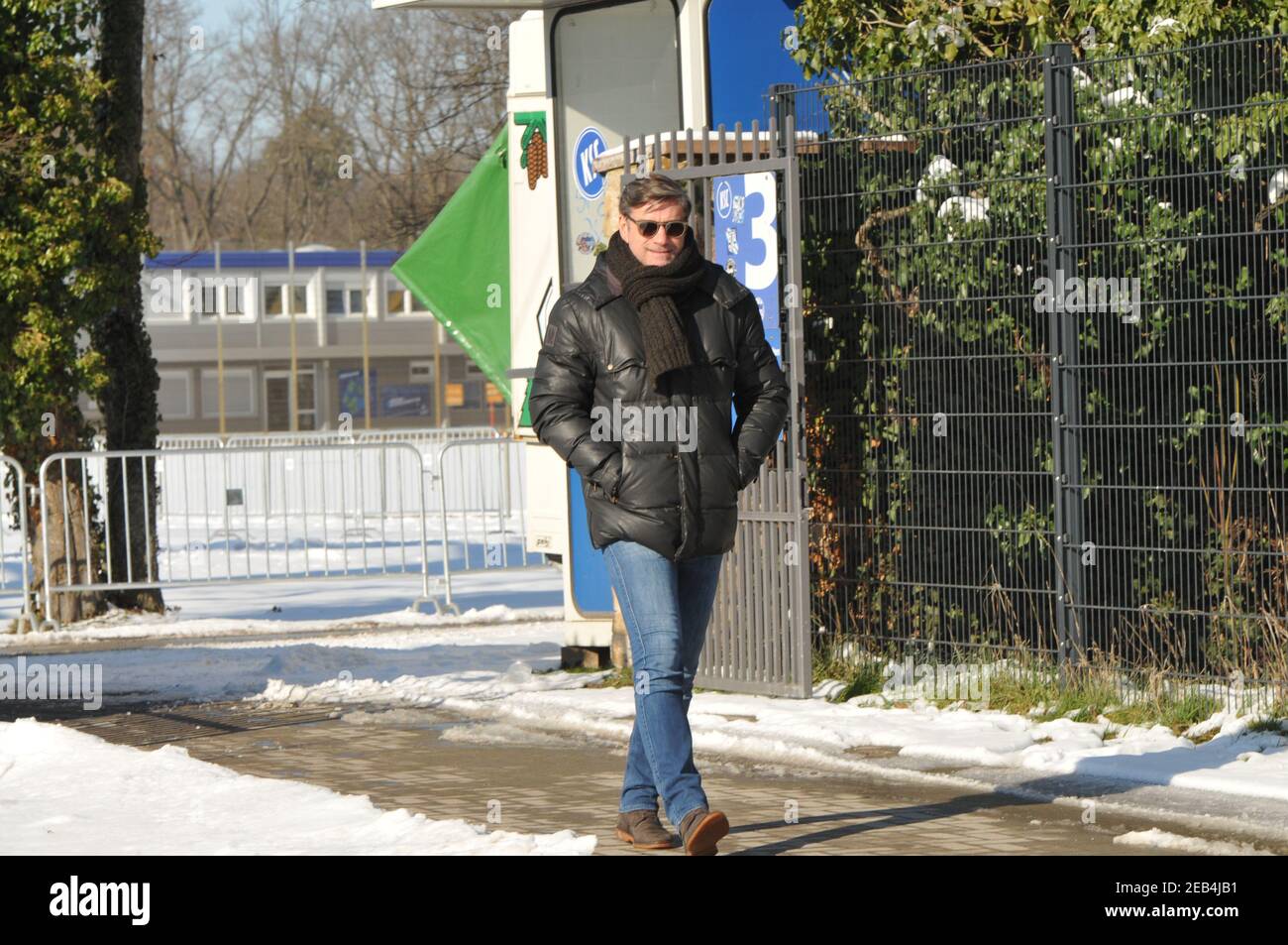 KSC-formation en hiver Karlsruher SC formation en Wildpark Oliver Kreuzer Banque D'Images