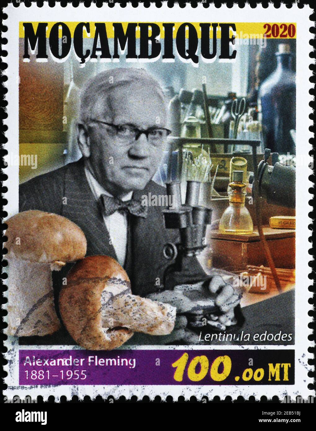 Portrait d'Alexander Fleming sur timbre-poste Banque D'Images