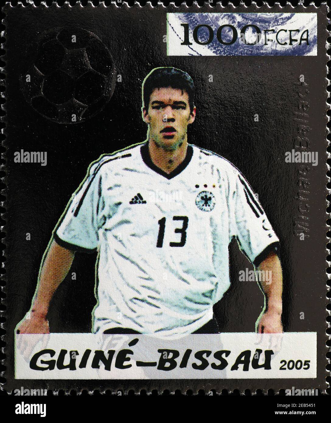 Le footballeur allemand Michael Ballack est en timbre-poste Banque D'Images
