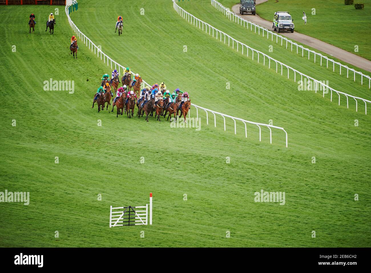 Courses hippiques à l'hippodrome de Cheltenham, en Angleterre Banque D'Images