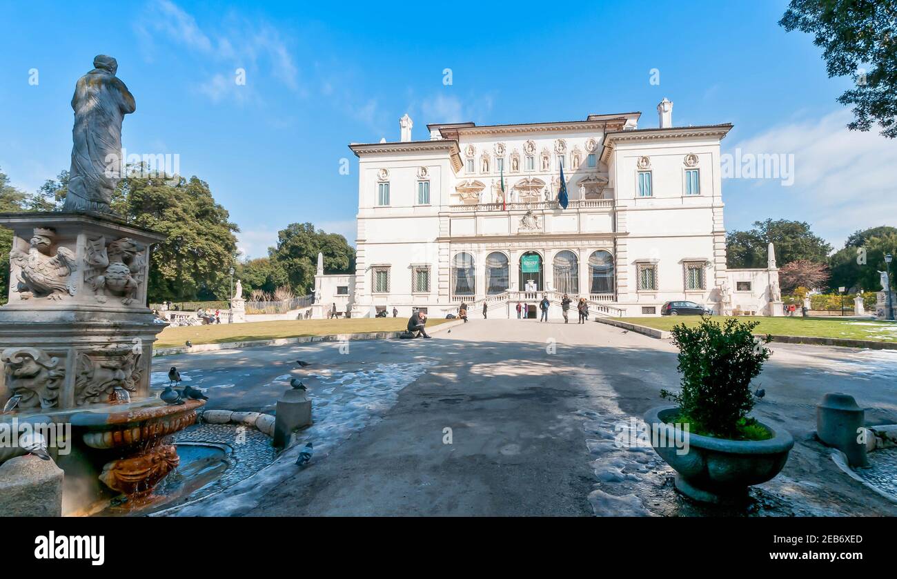 Galerie Borghèse à la Villa Borghèse Rome, Latium en Italie Banque D'Images