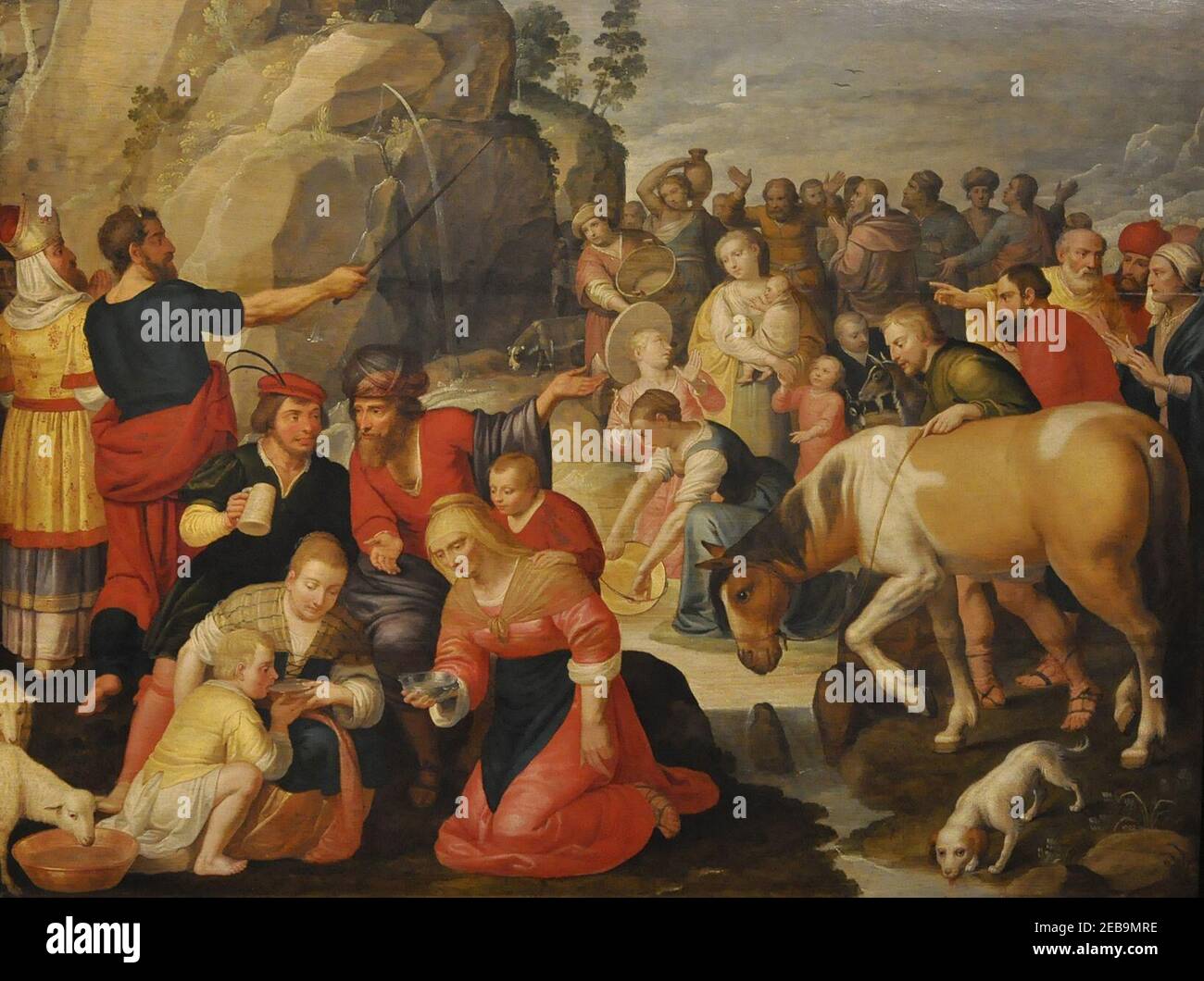 Adam van Noort (1561of62-1641) - Moses slaat eau uit de pourriture Banque D'Images