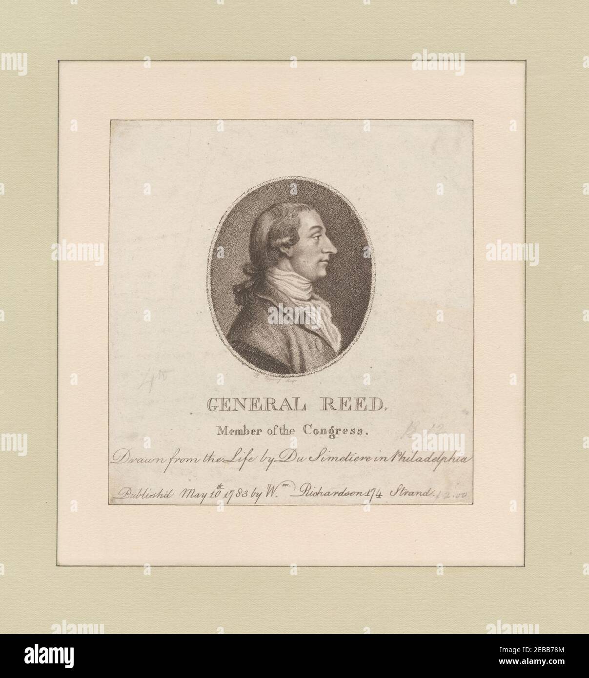 Général Reed membre du Congrès Banque D'Images