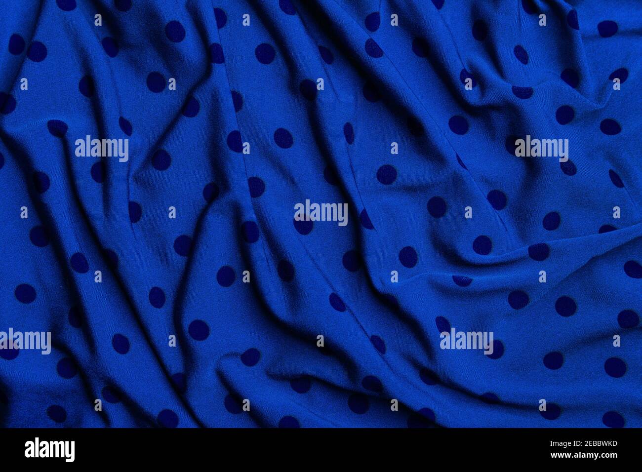 Toile de fond bleue à pois Banque D'Images