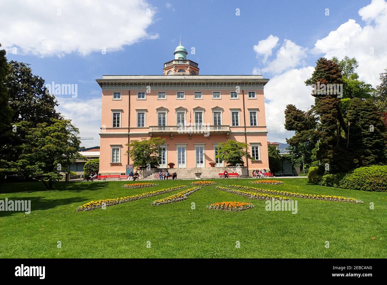 Lugano, Suisse - 21 mai 2018 : Villa Ciani et le parc botanique Banque D'Images