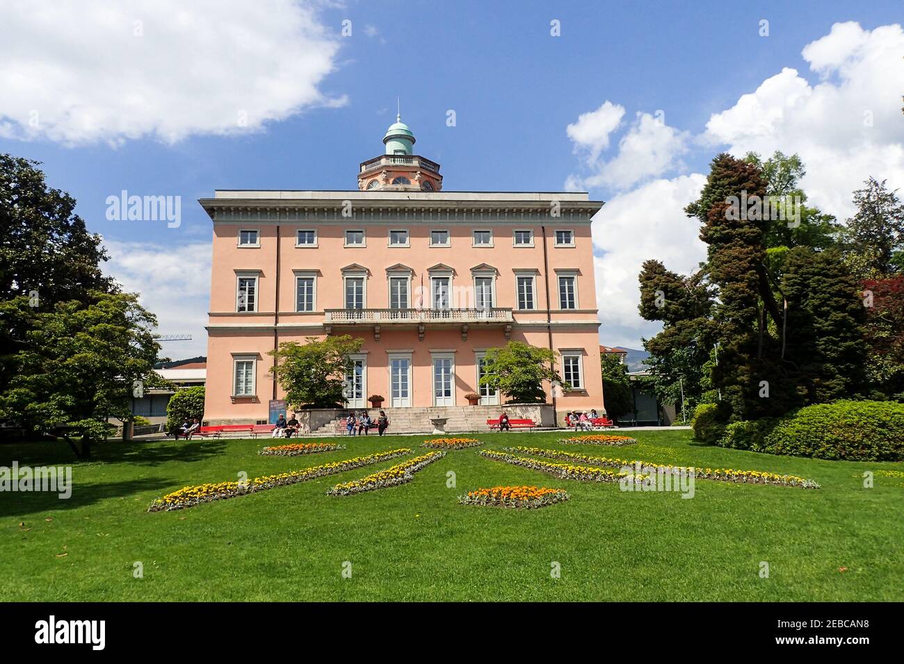 Lugano, Suisse - 21 mai 2018 : Villa Ciani et le parc botanique Banque D'Images