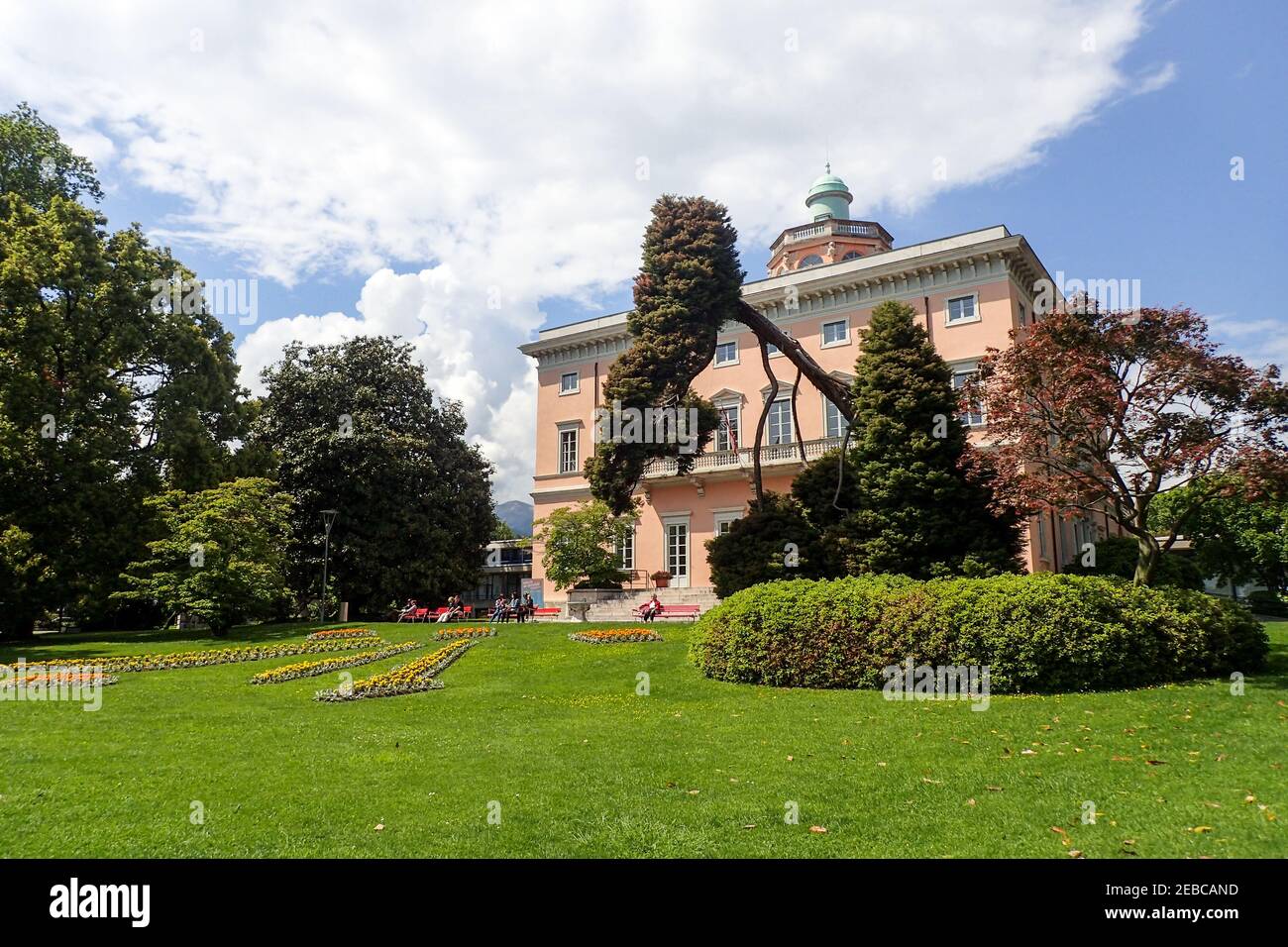 Lugano, Suisse - 21 mai 2018 : Villa Ciani et le parc botanique Banque D'Images