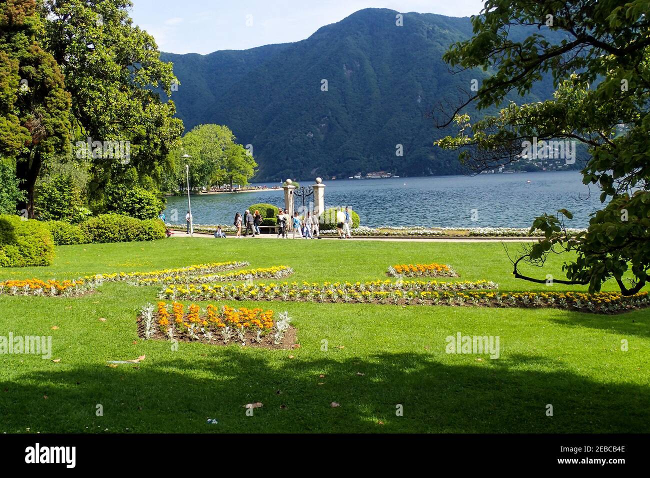 Lugano, Suisse - 21 mai 2018 : Villa Ciani et le parc botanique Banque D'Images