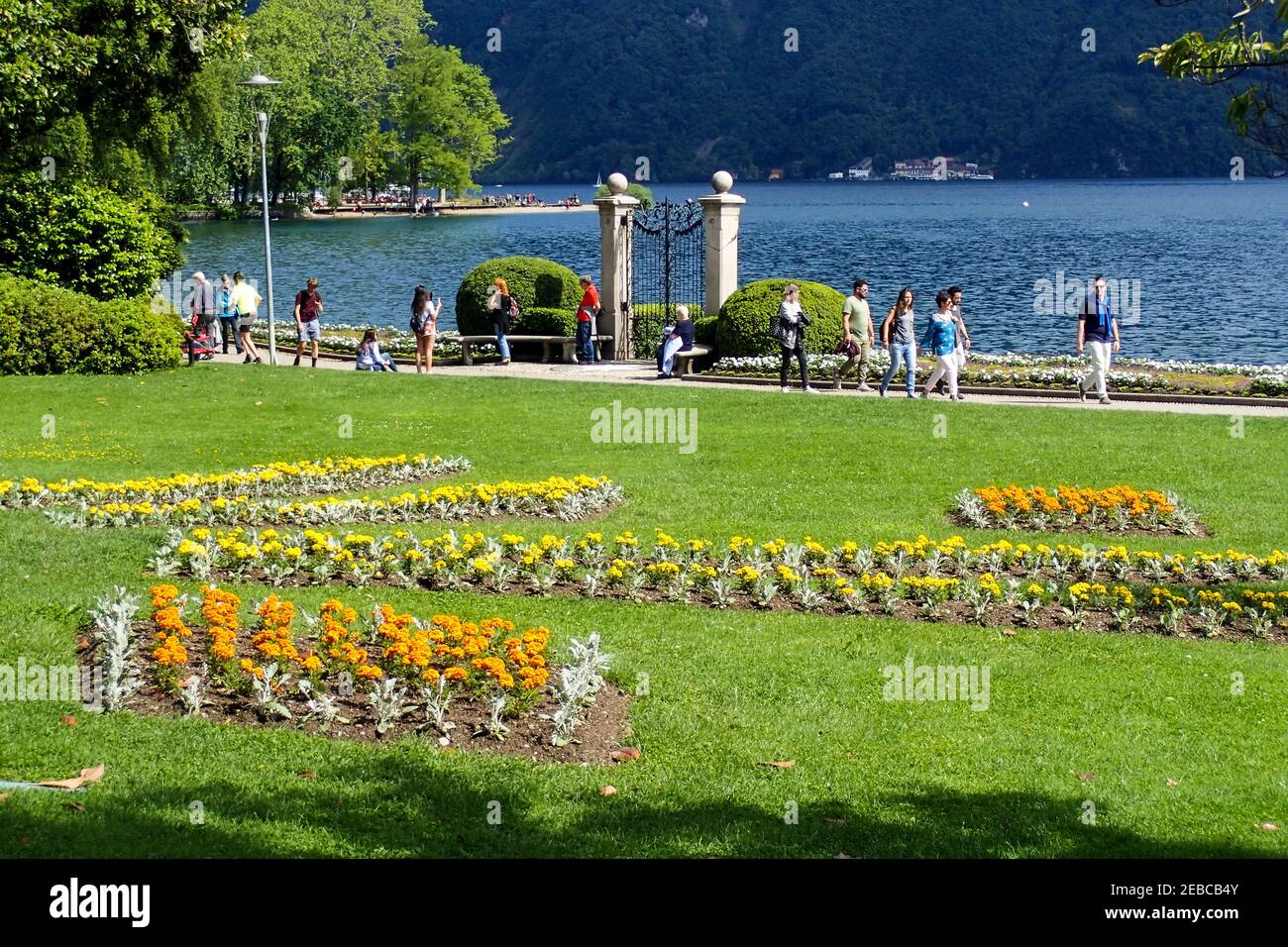 Lugano, Suisse - 21 mai 2018 : Villa Ciani et le parc botanique Banque D'Images