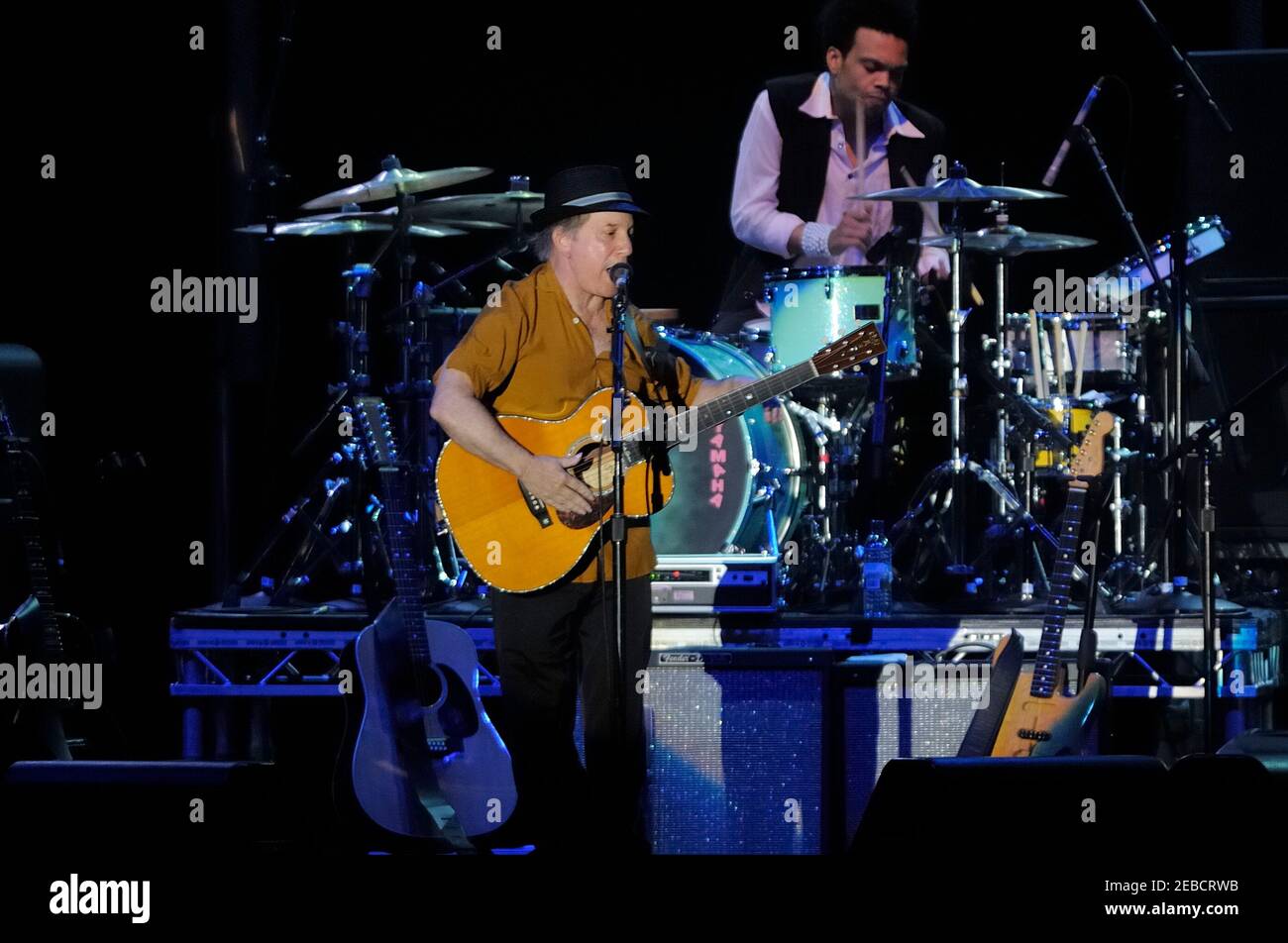 Paul Simon en direct à Liverpool 2008 Banque D'Images