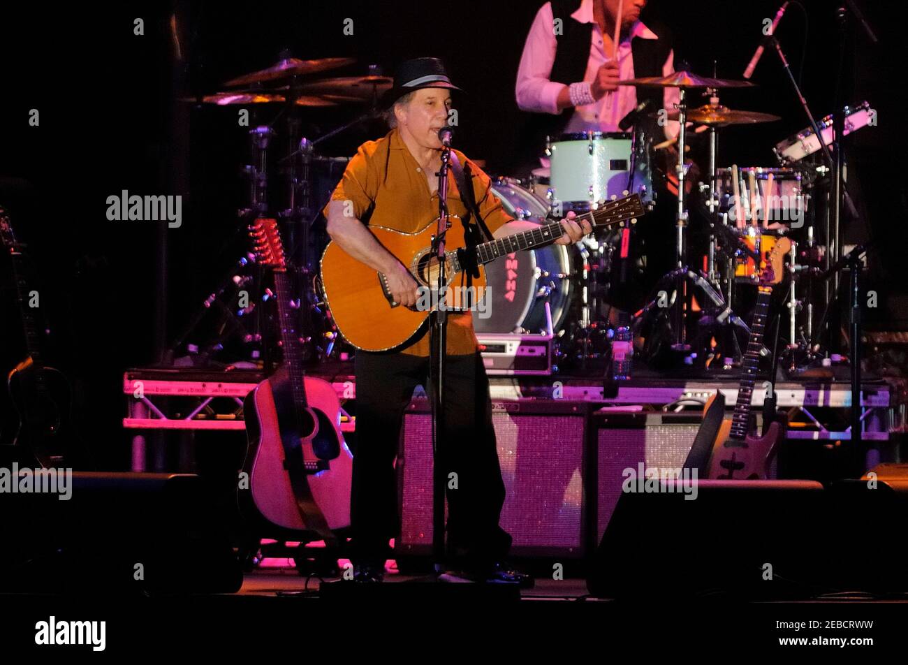 Paul Simon en direct à Liverpool 2008 Banque D'Images