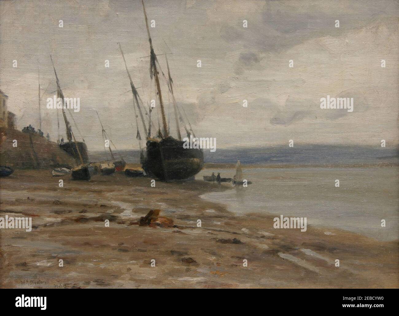Peinture marine par William Edward Norton, huile sur toile, Avery Galleries. Banque D'Images