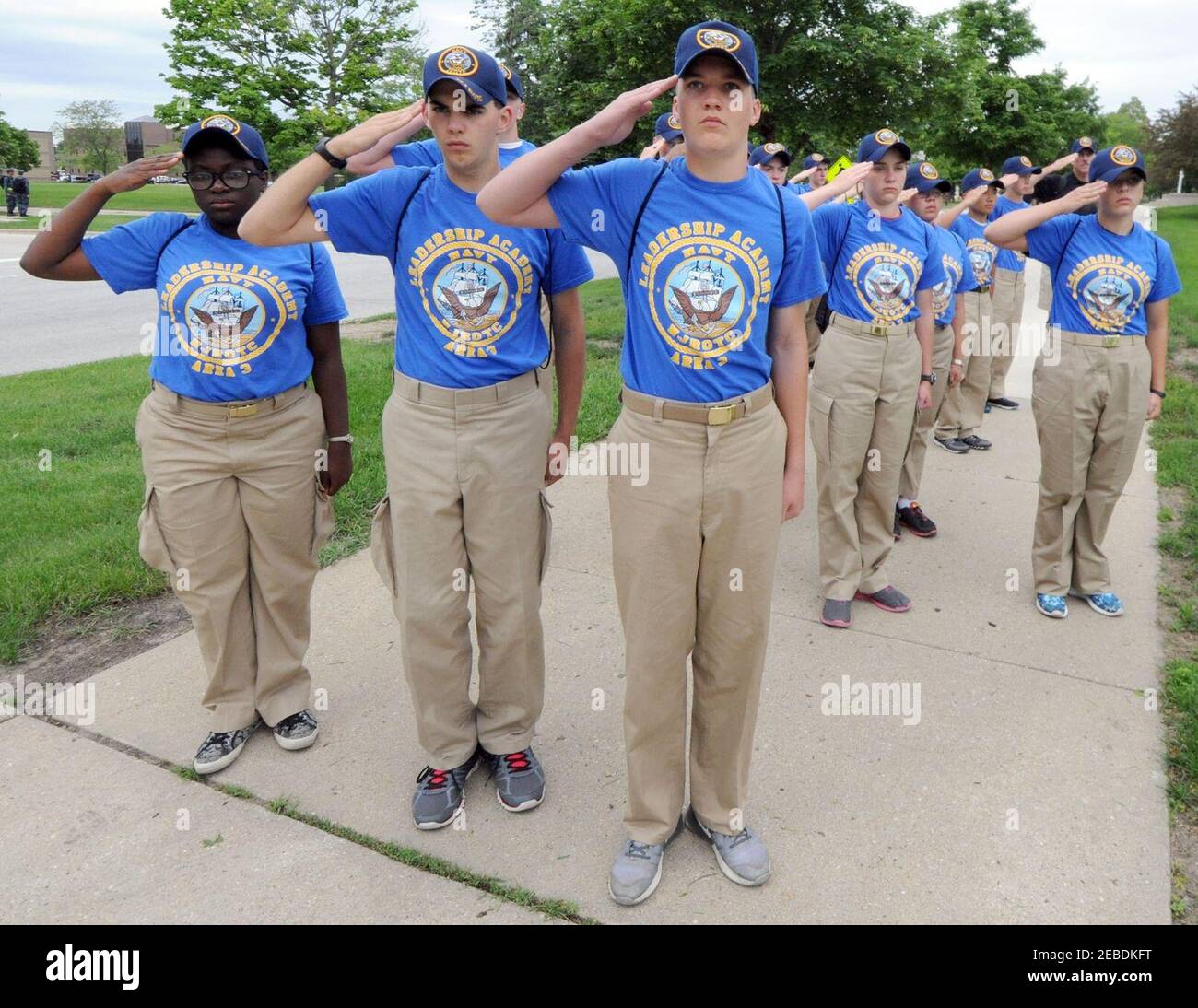 NJROTC leadership Academy à la base navale des Grands Lacs 150617 Banque D'Images