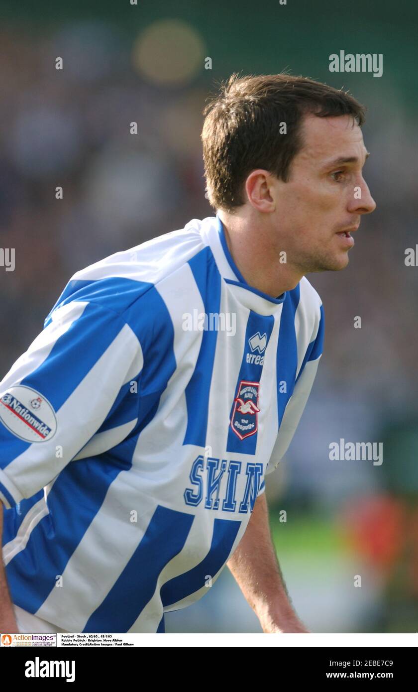 Football - stock , 02/03 , 18/1/03 Robbie Pethick - Brighton & Hove Albion crédit obligatoire:action Images / Paul Gilham Banque D'Images