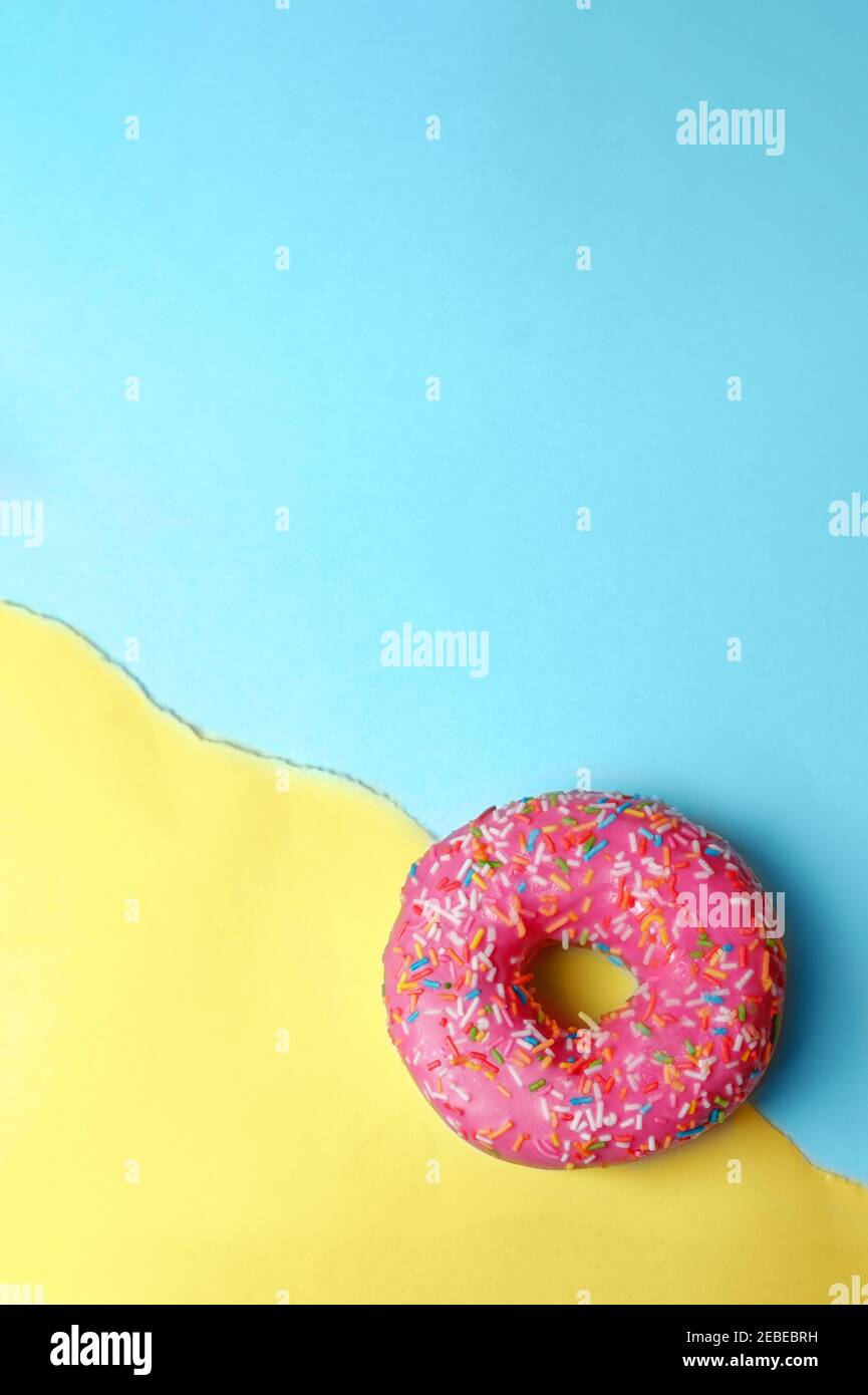 Donut de couleur belle composition Banque D'Images