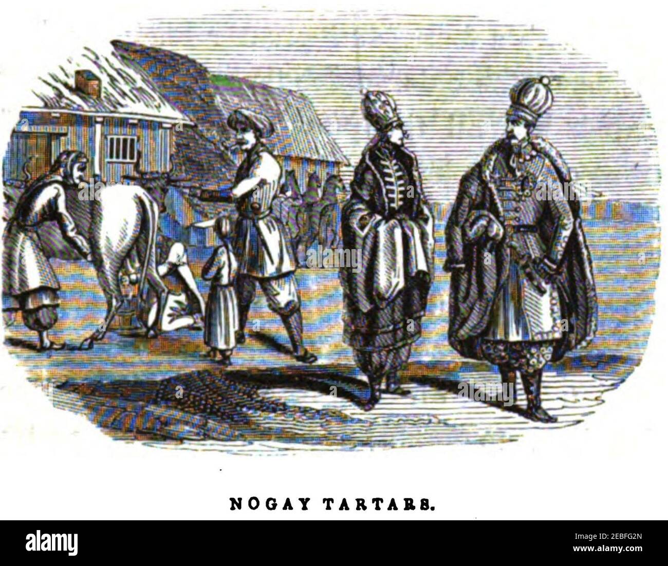 Tartars de Nogay. Edmund Spencer. Voyages en Circassia, Krim-Tartary & c. 1838. Lettre XIII P.139. Banque D'Images