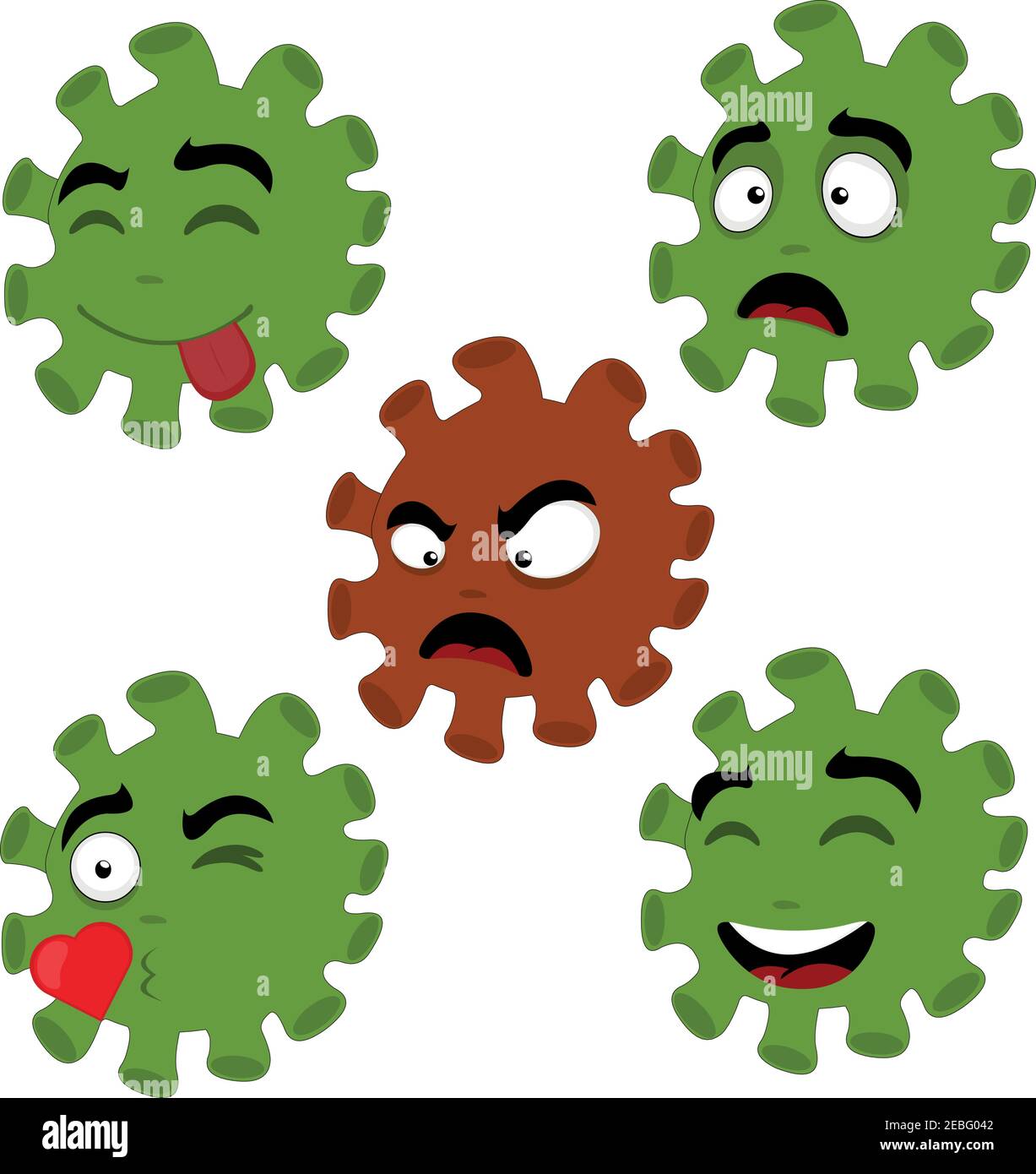 Illustration vectorielle des expressions du coronavirus Illustration de Vecteur