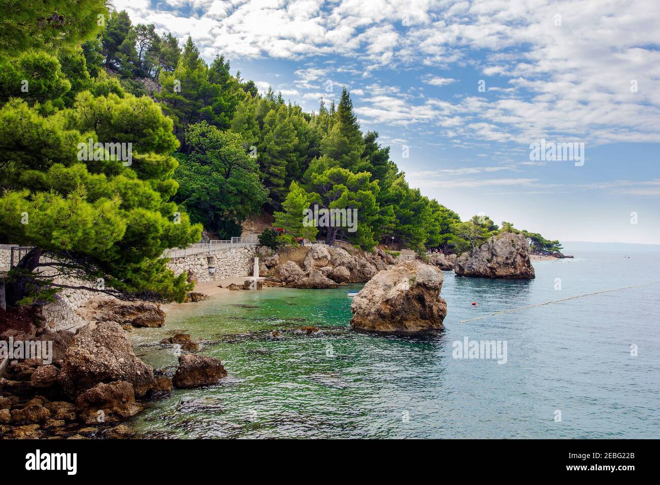 Split - Croate - Dalmatie - 27 août 2019: Plage Punta Rata - Brela Banque D'Images