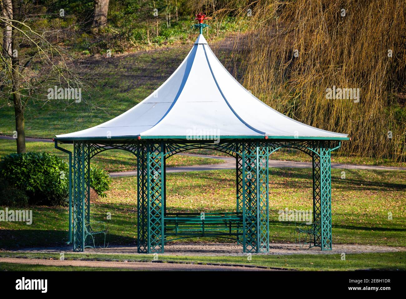 Belvédère situé à Avenham Park, Preston. Un lieu de rencontre populaire pour les habitants de la région. Banque D'Images