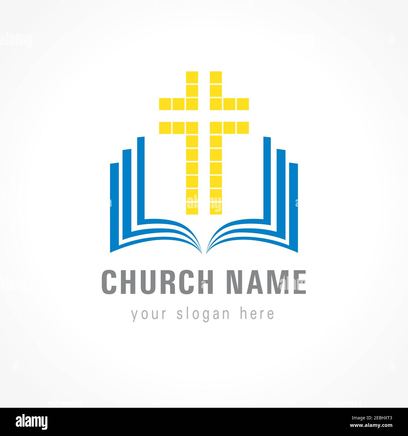 Croix pixelisée et logo de livre ouvert. Logotype chrétien créatif religieux. Symbole éducation à distance. Modèle de conception graphique Web abstrait isolé. Phon Illustration de Vecteur Croix pixelisée et logo de livre ouvert. Logotype chrétien créatif religieux. Symbole éducation à distance. Modèle de conception graphique Web abstrait isolé. Phon Illustration de Vecteur