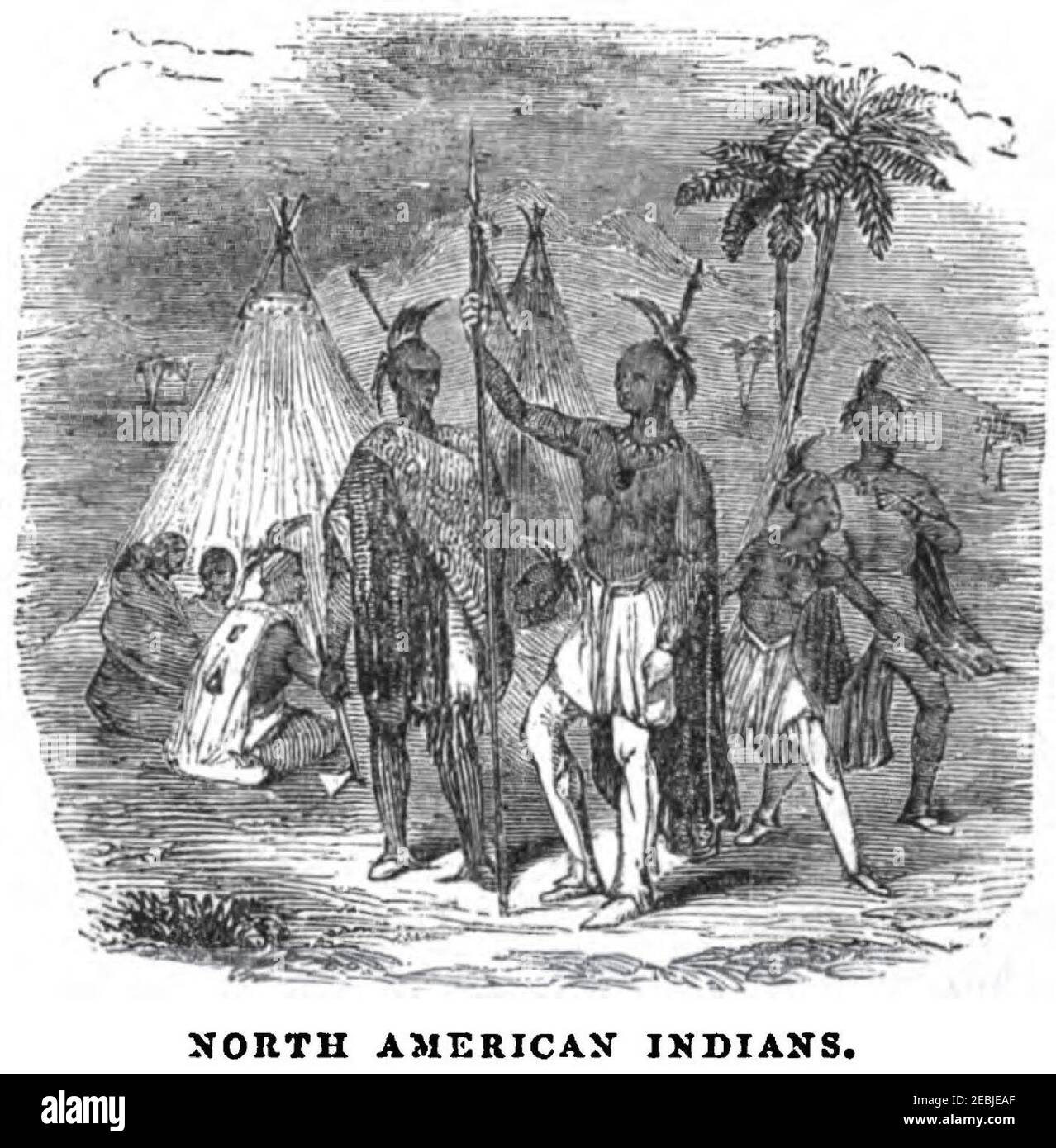Indiens d'Amérique du Nord (1853 août X, p.93). Banque D'Images