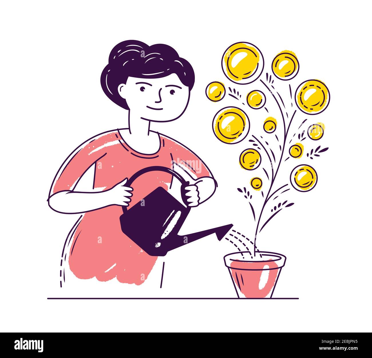 Illustration De Cartes Et De Pièces De Monnaie Dorées Brillantes