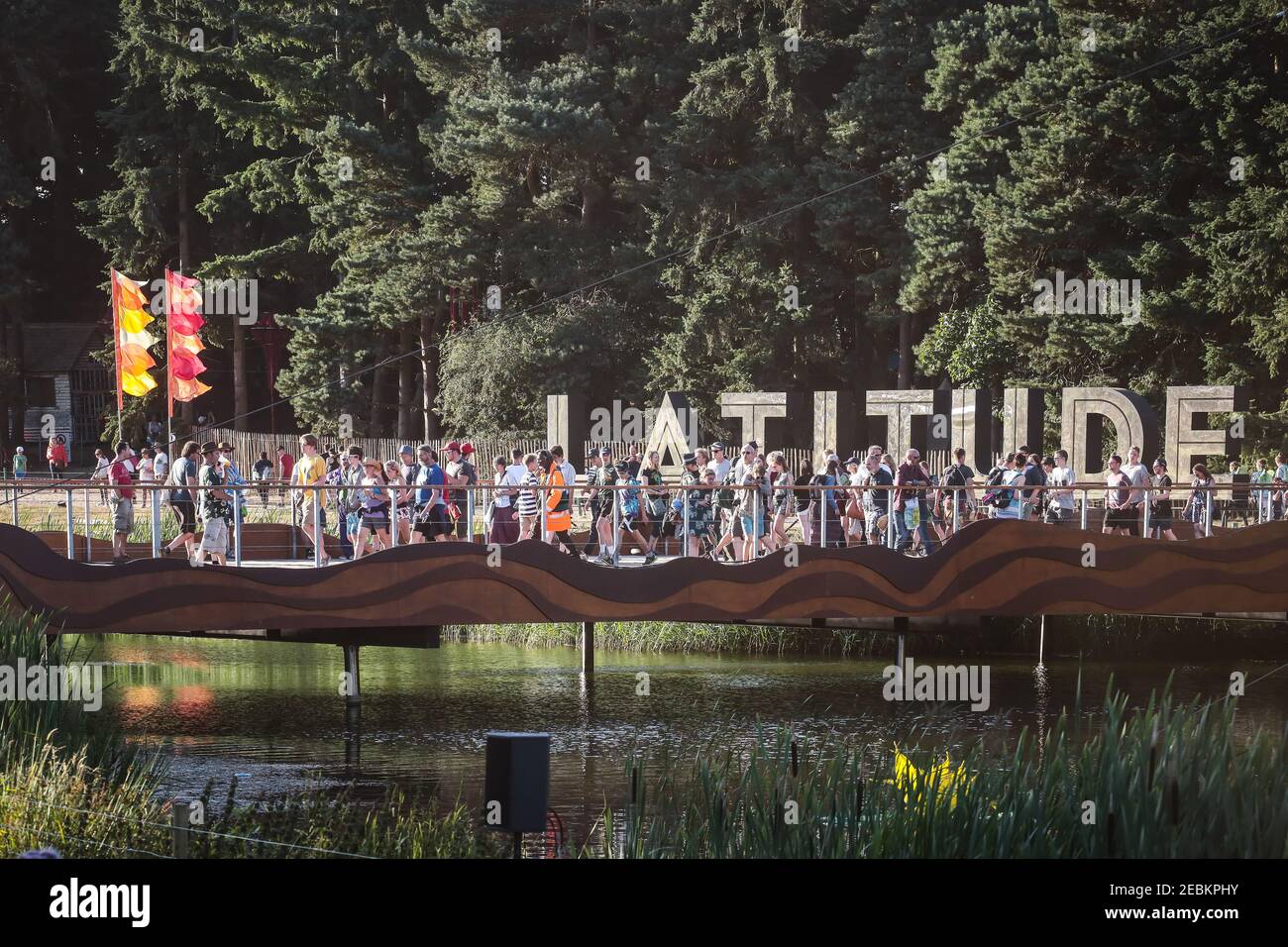 Vues générales à la 10e édition (2015) du Latitude Festival à Southwold, Suffolk Banque D'Images