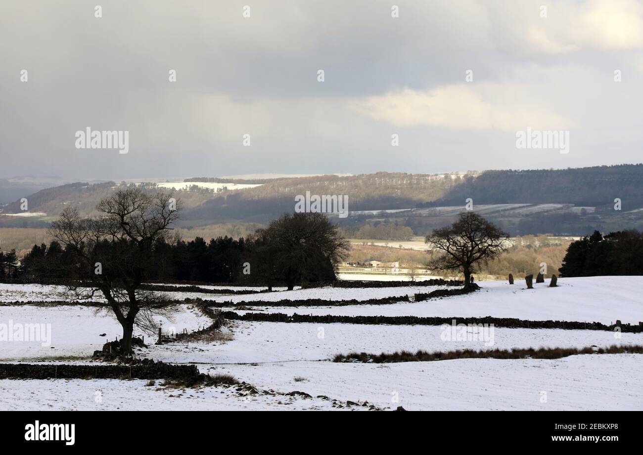Région des hautes terres de Harthill Moor dans le Derbyshire Banque D'Images