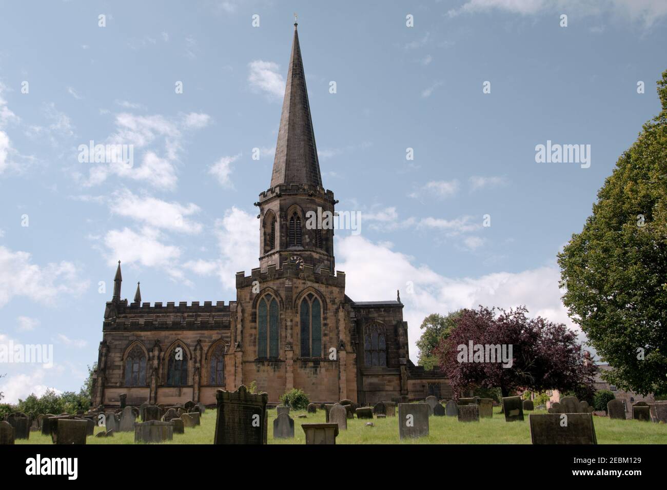 Église paroissiale de All Saints, Bakewell, Derbyshire, Royaume-Uni Banque D'Images