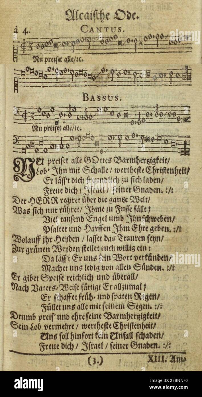 Nun preiset alle Gottes Barmherzigkeit (1644). Banque D'Images