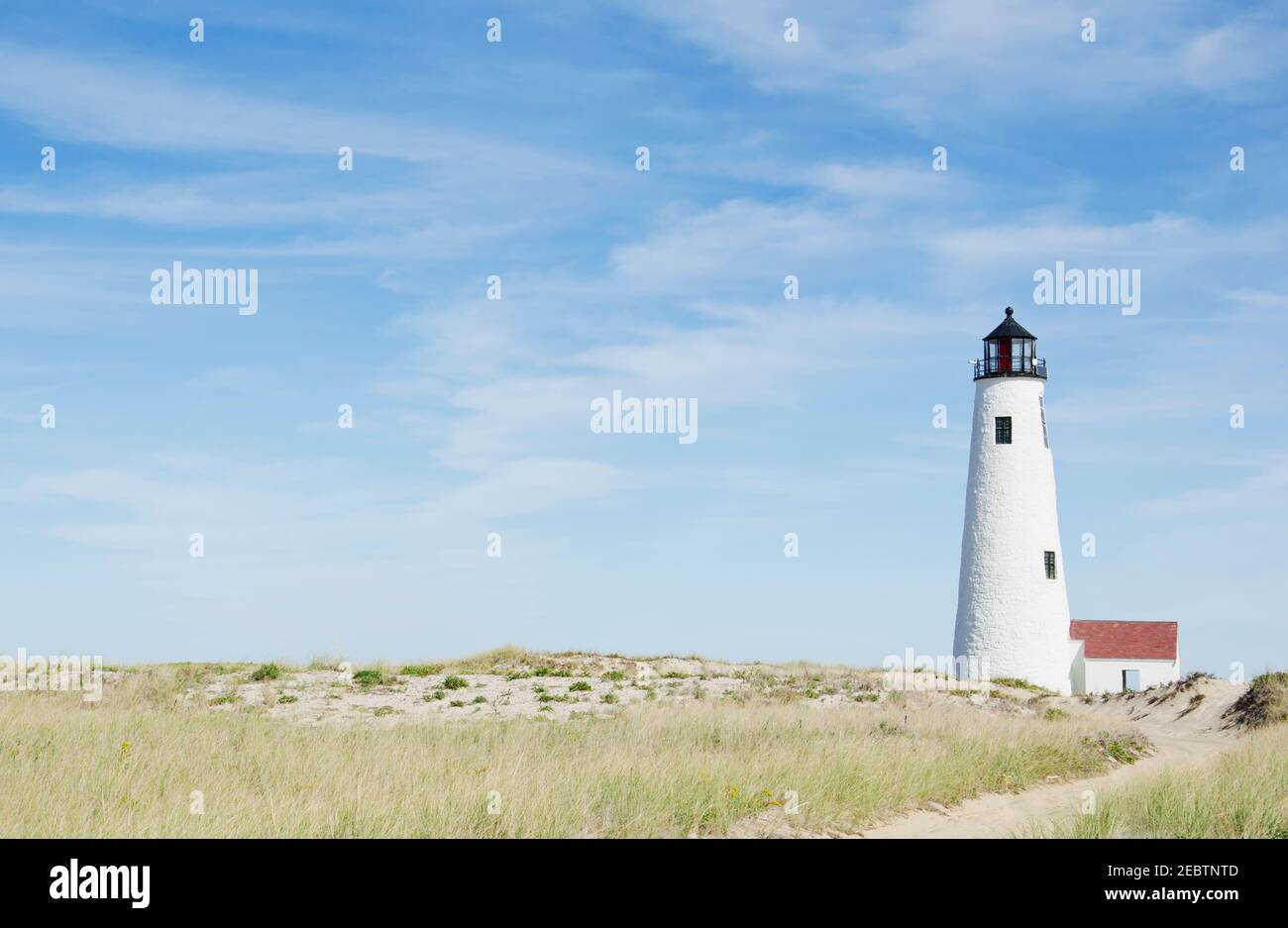 États-Unis, Massachusetts, Nantucket, phare de Great point Banque D'Images